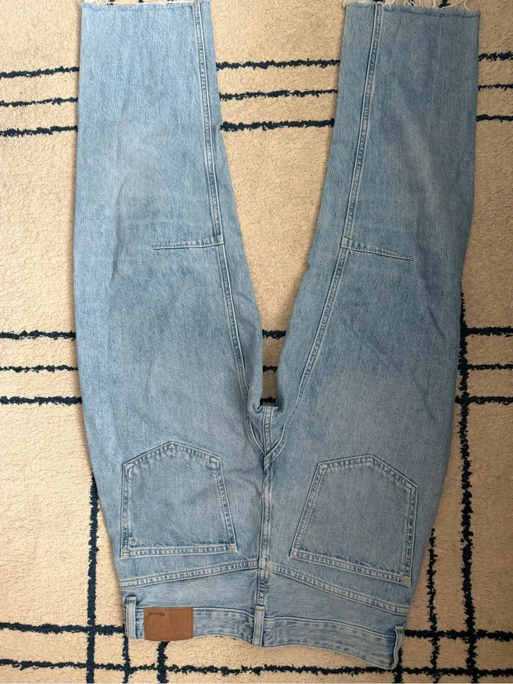 Madewell Light Blue Straight-Leg High-Rise Jeans